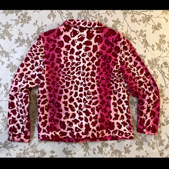 💜SOLD💜 Y2k pink cheetah print button up blazer - Picture 6 of 7